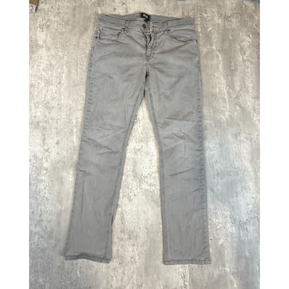 Paige Jeans Men's 32 Grey Slim Straight Made in USA Stretch Denim